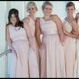 vera wang blush bridesmaid dress